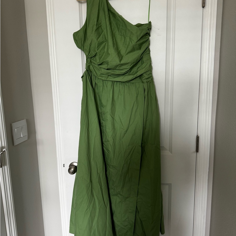 Abercrombie & Fitch One-Shoulder Green Dress